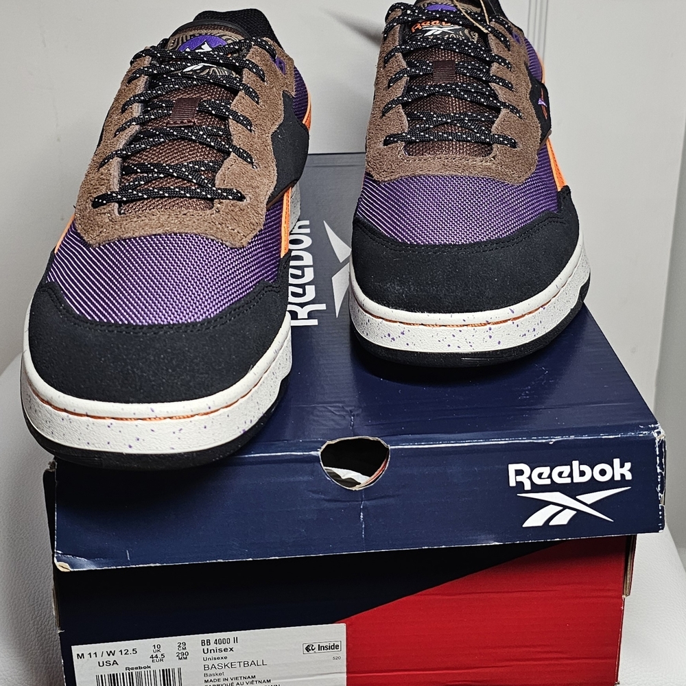 Reebok Men's Purple, Black, and Brown Sneakers